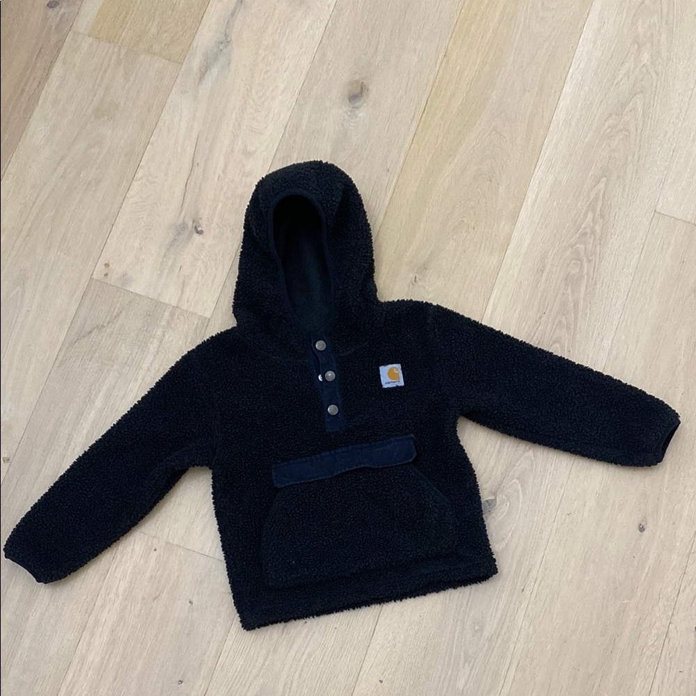 Carhartt Black Fleece Hoodie Sweatshirt
